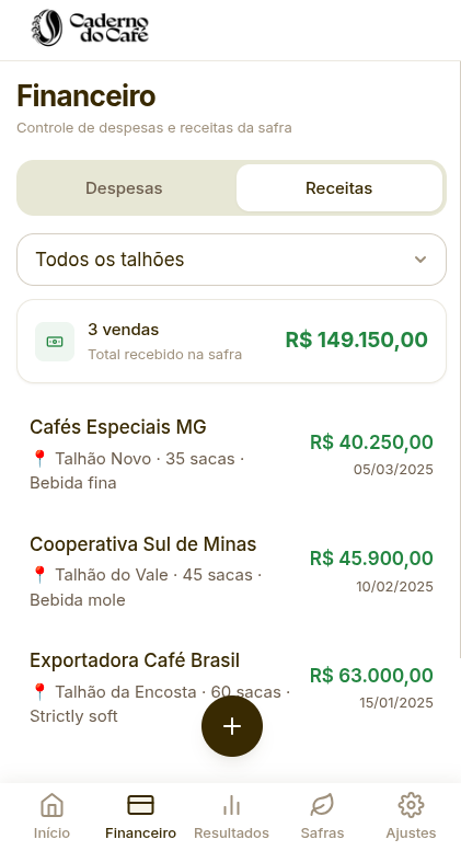 Financeiro mobile